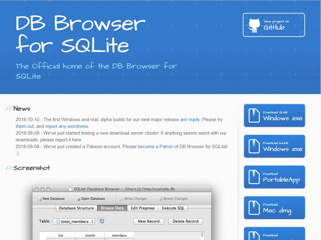 SQLiteのGUIツール DB Browser For SQLite									RSSプロフィール月別アーカイブ最近の投稿カテゴリーアーカイブ